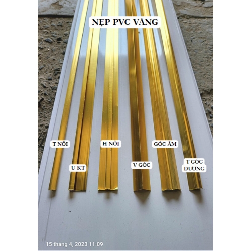 Nẹp PVC vàng